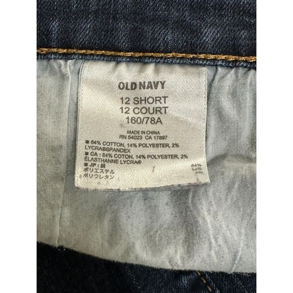 Old Navy Women's Sweetheart Dark Wash Straight Leg Jeans, Size 12 Short - Picture 4 of 5